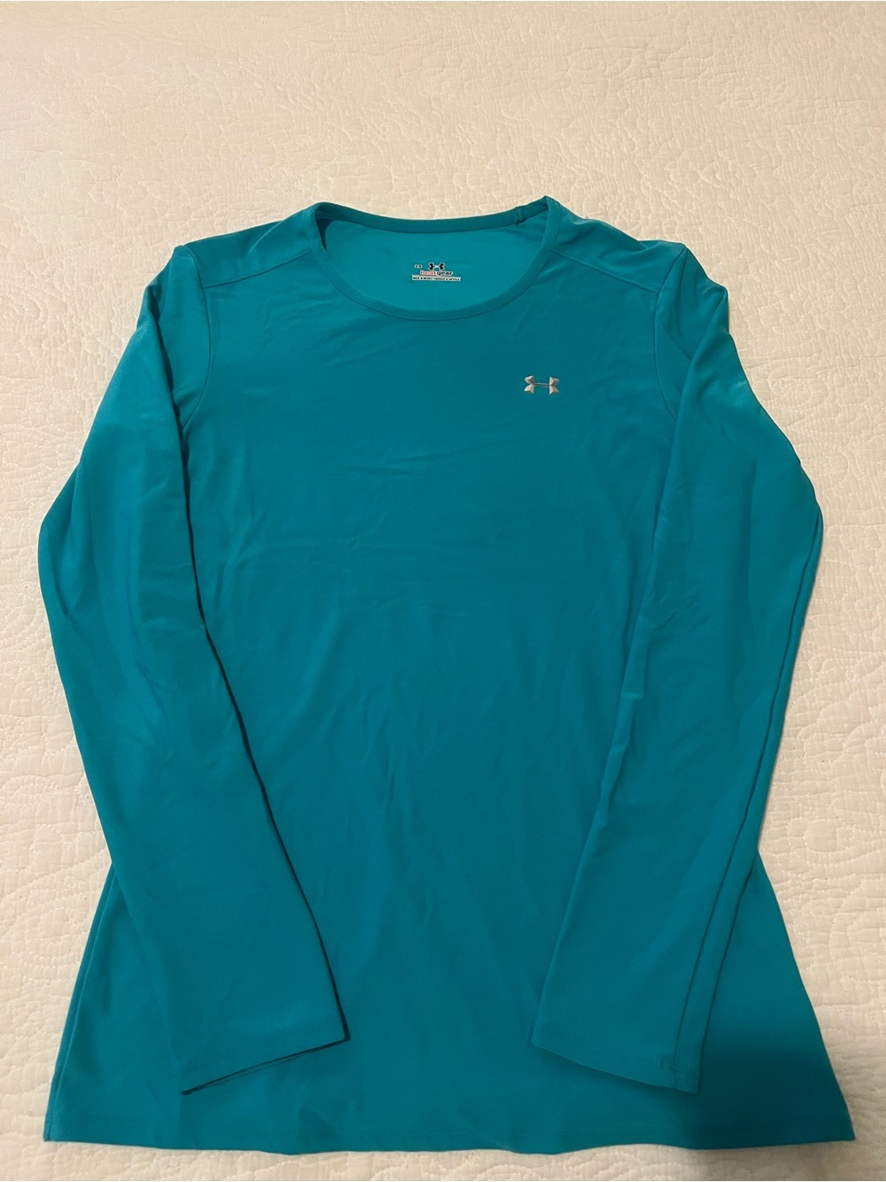 Under Armour Womens Long Sleeve Performance Tee - Teal Blue